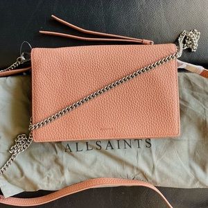 All Saints Fetch Crossbody Wallet - Terracotta Pink - NWT